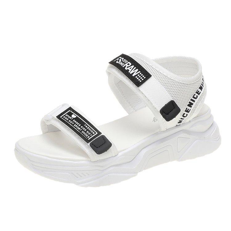 22 spring and summer new sandals sports style one-character open-toed Velcro sandals 35
