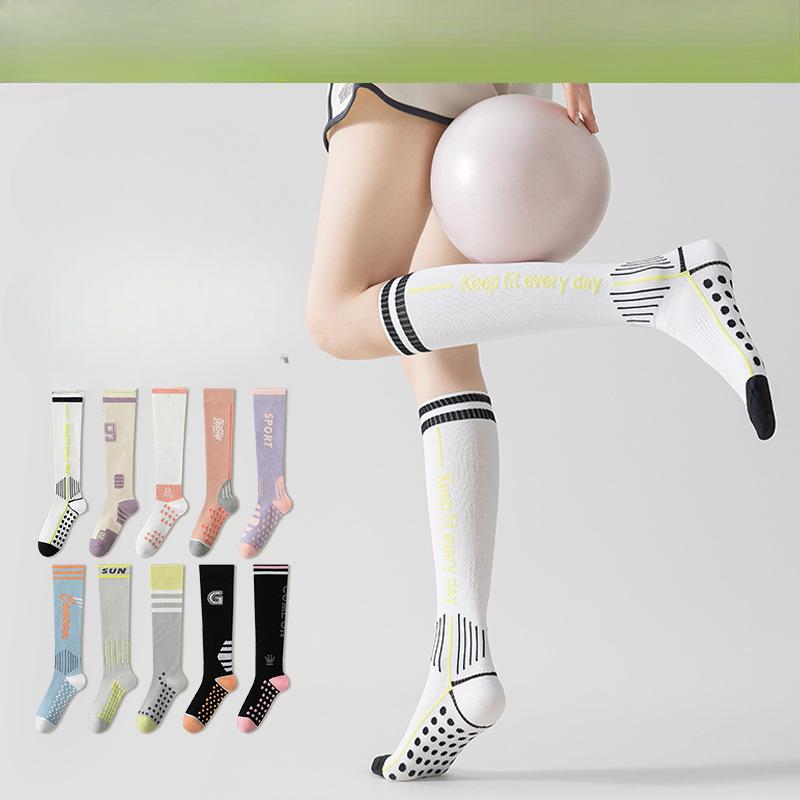 Pressure Socks for Women's Sports, Fitness, Running, Rope Skipping, Muscle Compression, Long Tube Yoga, Slimming Legs, Calf Socks