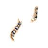 Les Trésors De Lily [K6596] - White Sapphire 'Cesaria' Gold Plated Earrings