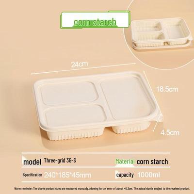 ZISIZ Einweg-Mittagessensbox aus Maisstärke