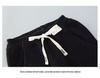Girls' Black Plus Velvet Straight-Leg Sweatpants - New Autumn/Winter 2025 for Junior High Students