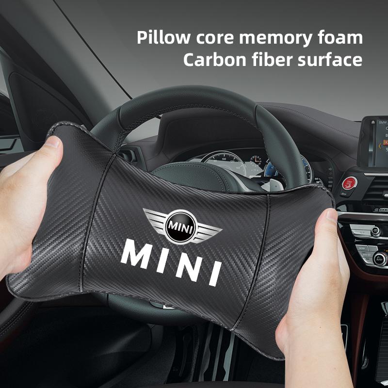 Carbon Fiber Car Headrest Auto Seat Gap Filling Neck Pillow For BMW Mini Works Cooper F54 F55 F56 F57 F60 R50 R52 R53 R55 R56