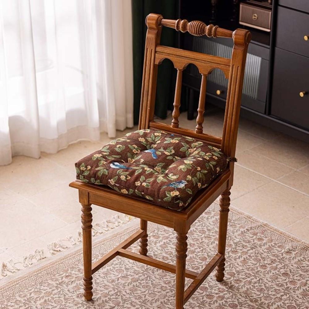 Non-slip Seat Cushion Thickened Office Seat Cushion Vintage Dining Chair Cushion For Home Office