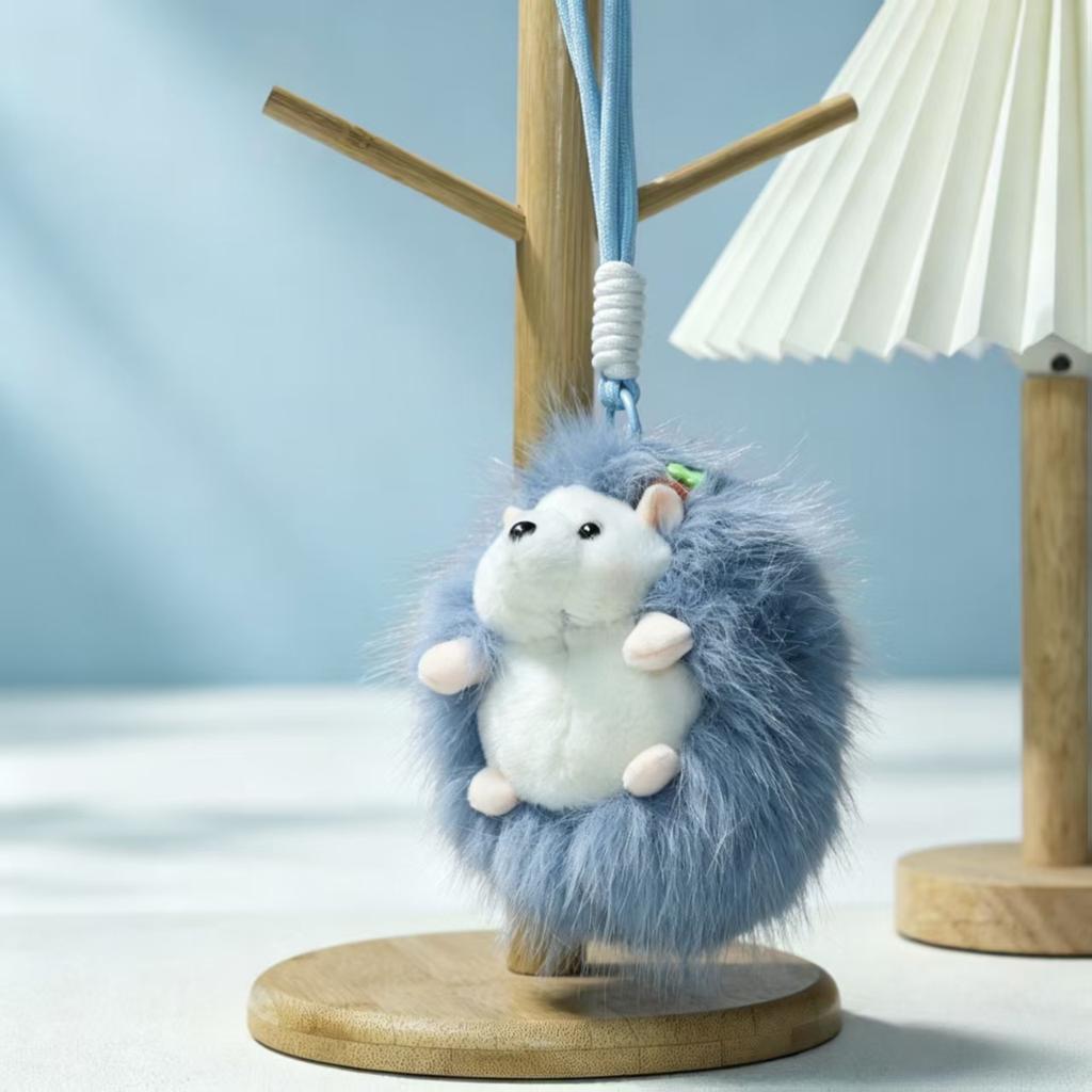 13cm Niedlicher Igel Plüsch Schlüsselanhänger, Cartoon Puppe Tasche Hängeornament, Weiches Stofftier Anhänger Spielzeug