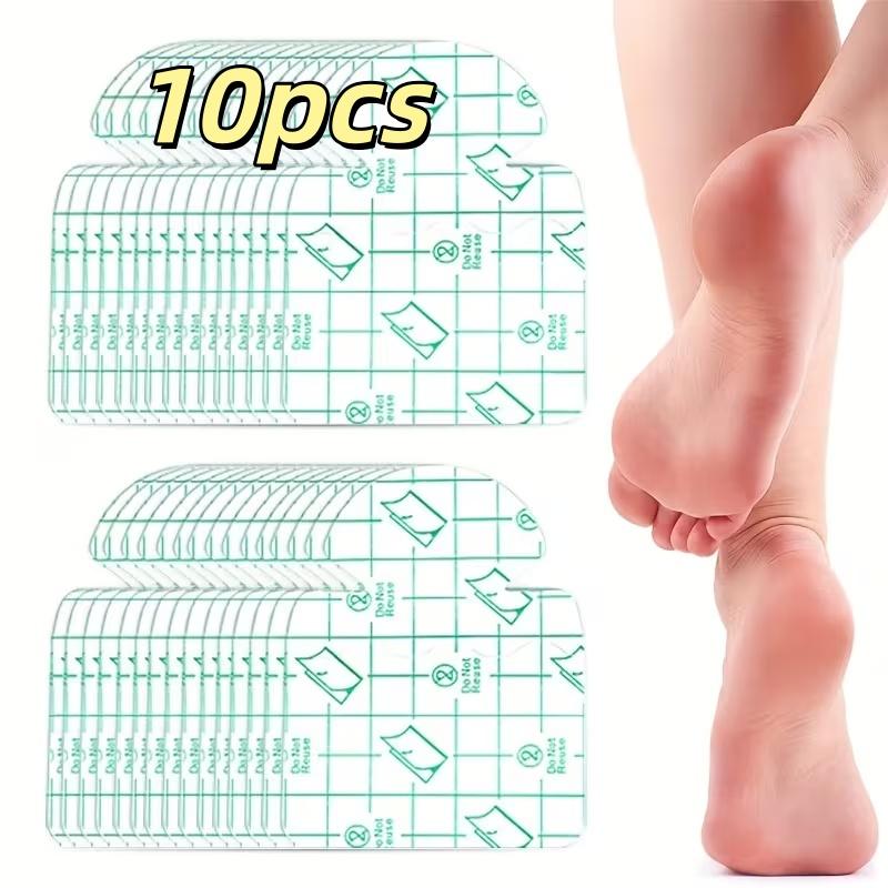 

10pcs Invisible Moisturizing Heel Pads - Breathable Cushioning, Soft PVC, No Glue, for Dry Cracked Heels Repair, Holiday Gift белый