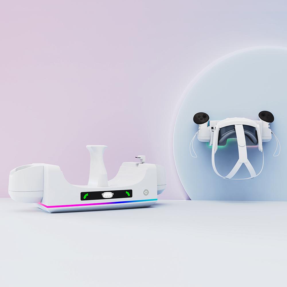 Charging Dock VR Headset & Controllers Charging Stand VR Charging Station Display Stand for Meta Quest 3S for Meta Quest 3