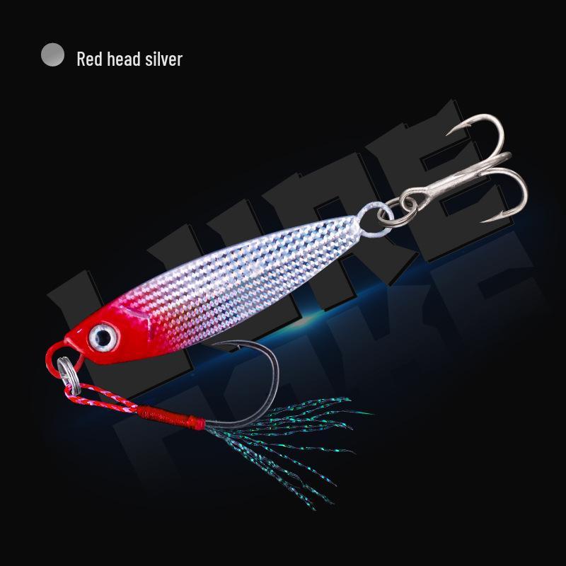 Yan Luya Long Cast Metal Jig for Freshwater & Saltwater Fishing - Sinking Lure with Blood Groove Hook for Bass, Walleye, & Mackerel