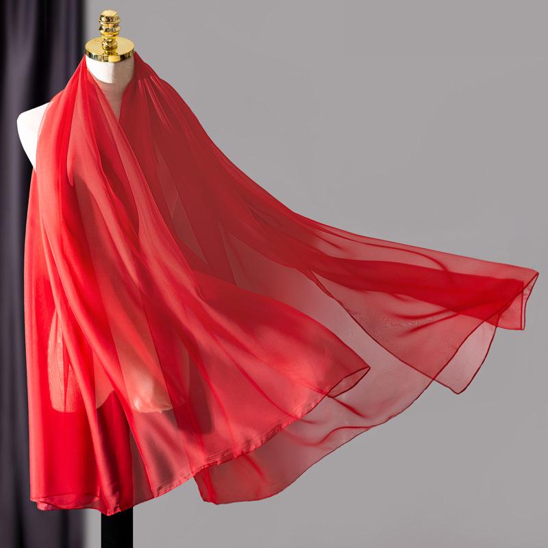 Fashion Solid Soft silk Scarf Spring and Autumn long Shawl Female Summer Sunscreen high quality Scarves Headband Hijab Bandana