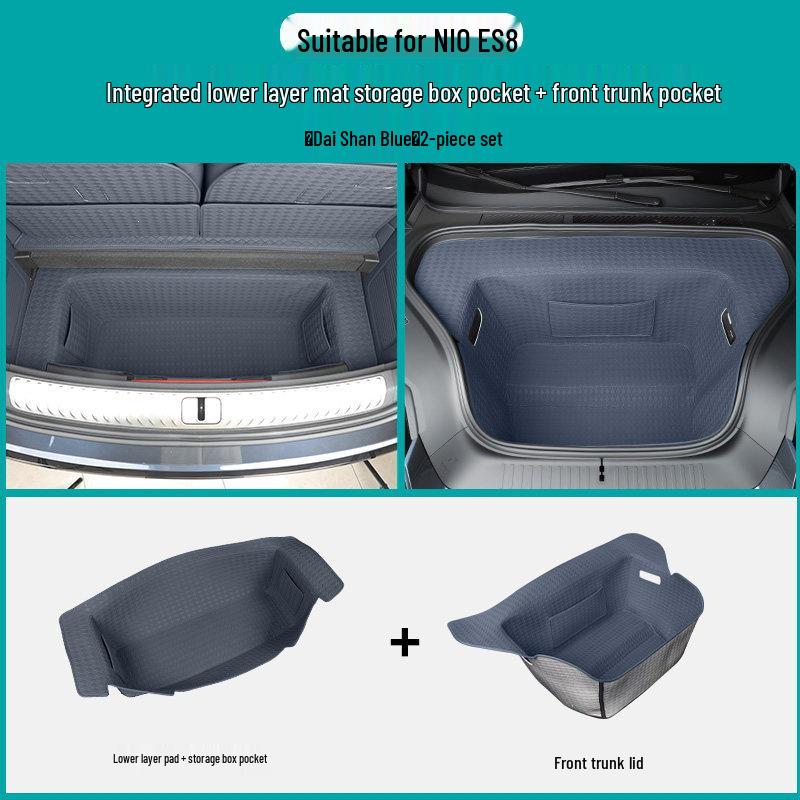 NIO ES8 Front & Rear Trunk Mat: Full-Coverage Leather Protection for 26 Models