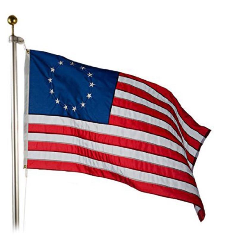 Vintage 13-Sterne-Flagge Amerikanische US-Kolonien Betsy Ross Retro-Design in Rot Weiß Blau 3x5 Fuß