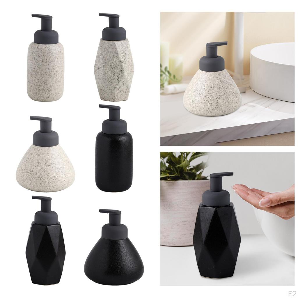 1 Piece Liquid Soap Dispenser Ceramic Lotion Shower Gel Handwash Container for Countertop Hotel