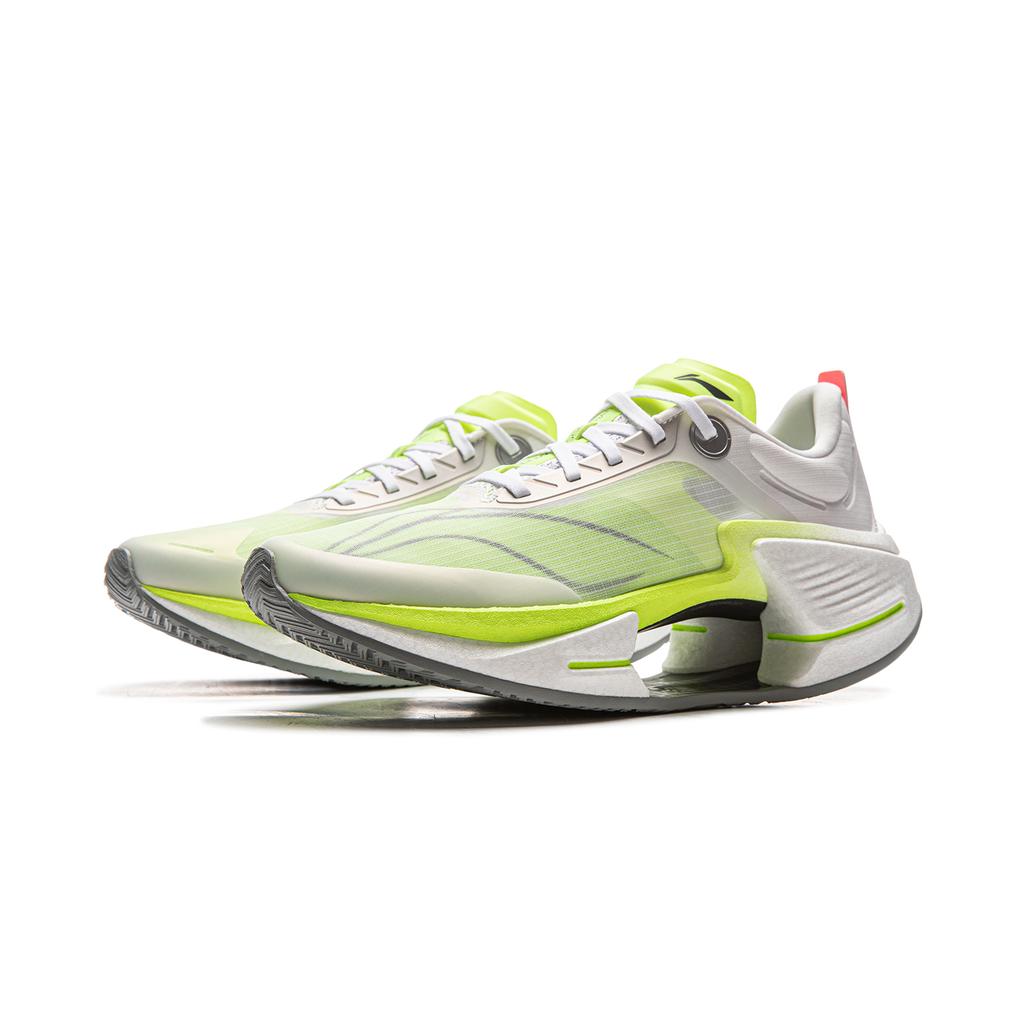 New LiNing Shadow 3 ESSENTIAL Cushioning Support Rebound Low Top Casual Running Shoes Unisex White Yellow Green ARRV003-24