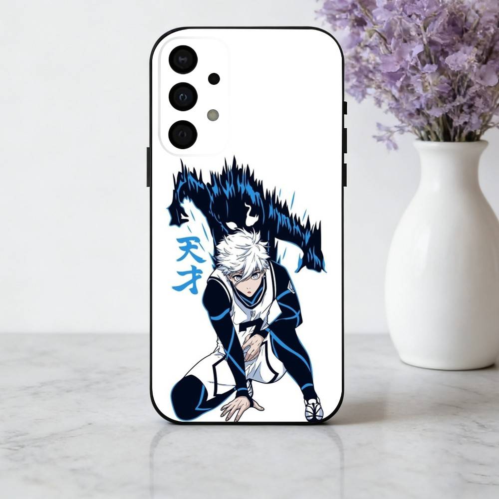 C-Comics B-Blue L-Lock-K  Phone Case For Samsung Galaxy A73,A72,A71,A70,A53,A52,A51,Soft Silicone Black Cover