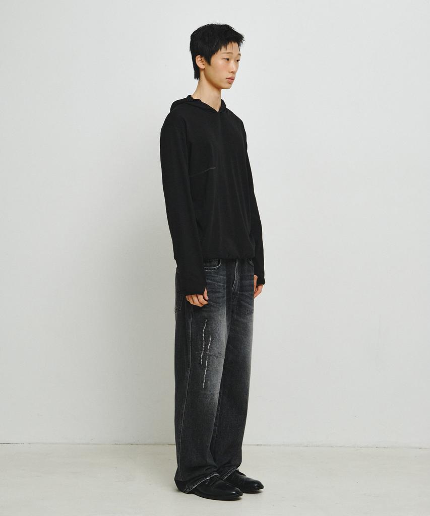 ENDOOR Scar Finger Hole Hoodie (Black)