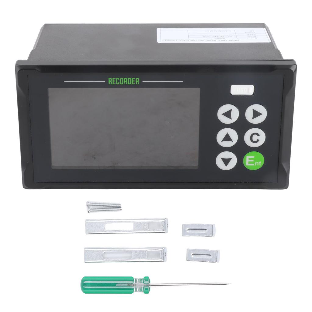 4 Inch Multi Channel Temperature Recorder 4 Channel 2 Alarm Digital Paperless Temperature Meter