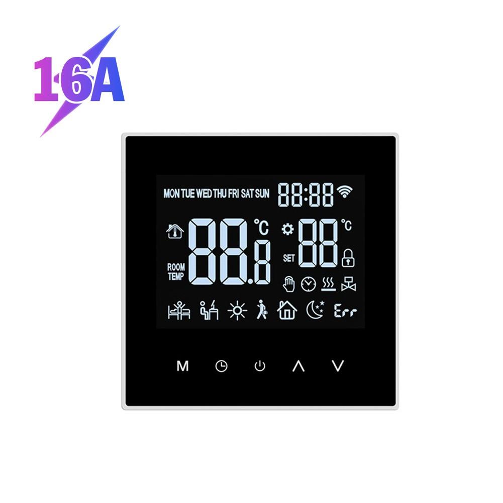 Touchscreen WiFi Water Heater Controller Compatible with For Tuya Featuring Voice Control and Floor Temperature Sensor