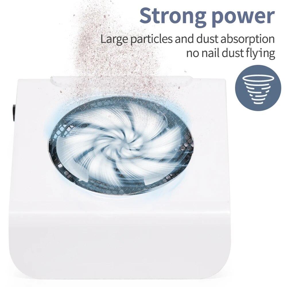 LULAA Big Power Vacuum Nail Dust Collector For Manicure Extractor Fan For Manicure Dust Absorber With Removable Filter
