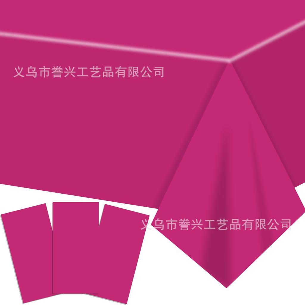 Spot Disposable Pe Party Festival Tablecloth Solid Color Pe Tablecloth Decorative Atmosphere Layout Waterproof And Oil-Proof