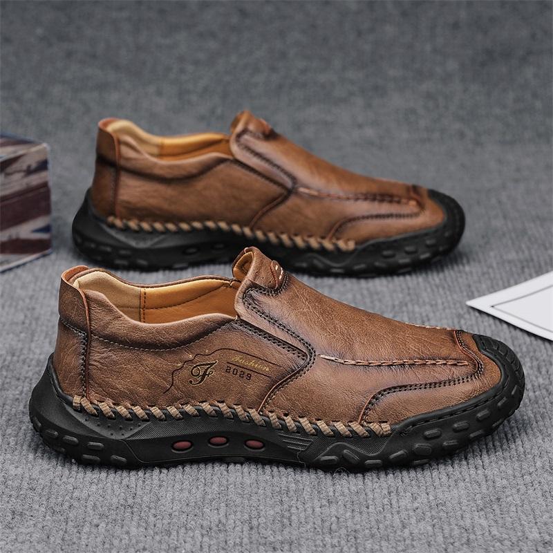 Spring/fall Mens Ankle Boots Leather Shoes Large Size  Car Driving Shoes Leather Boots