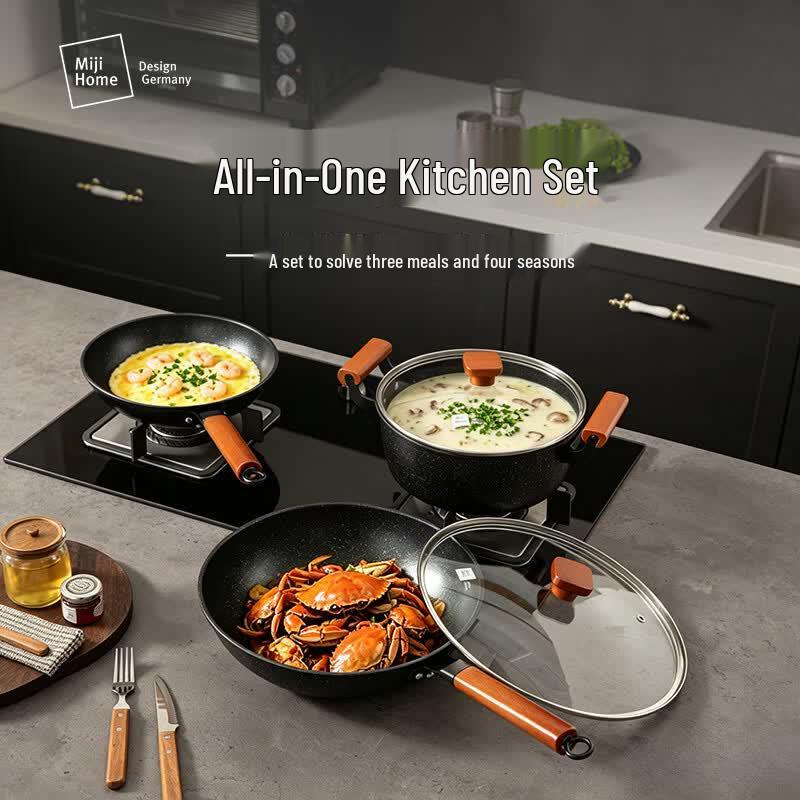 MIJI Platinum Non-stick Pot 3-Piece Set