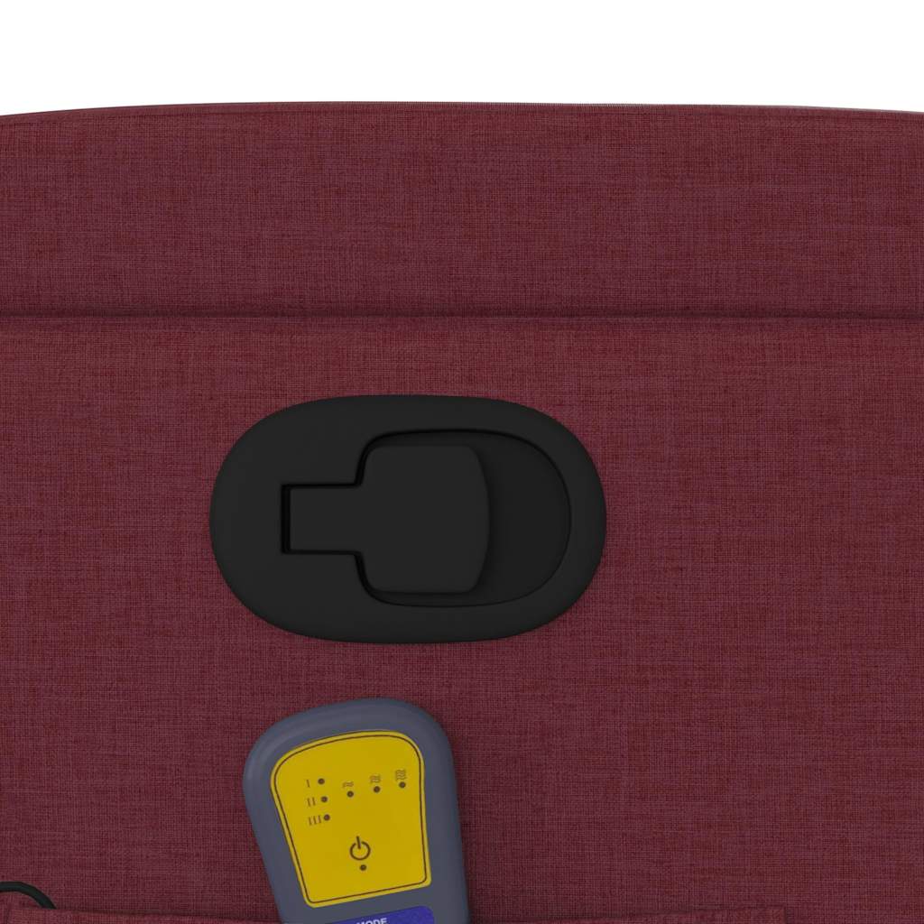 Massage Chair Burgundy Fabric