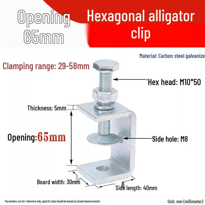 304 Stainless Steel U-Clamp Tiger Clamp with Hand-Tightened Eyebolt