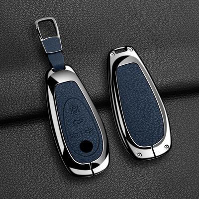 Metal Leather Car Key Case Cover Protector Shell For Morris Garages Mg Cyberster Smart Remote Keyless Accessories