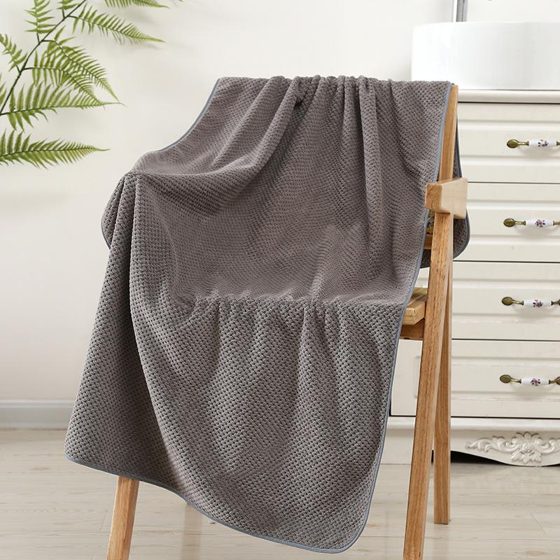 

70x140 см утолщенное коралловое бархатное банное полотенце быстро впитывающее полотенце для ванной комнаты 90x175cm серый