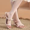 Fashion Shoes for Women Summer New Breathable Square Head Sexy High Heel Sandals Outdoor Open Toe High Quality Fashion Slippers