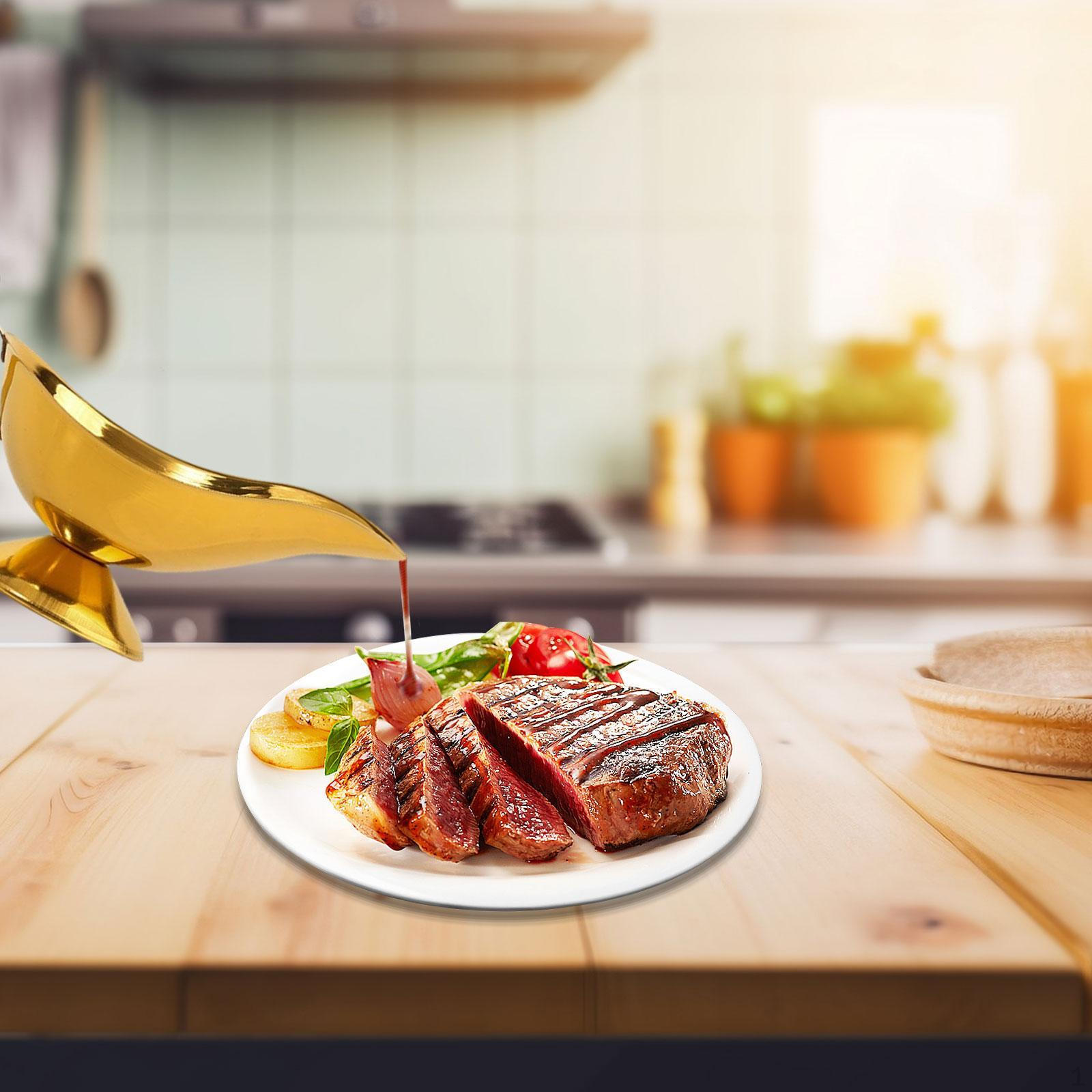 

Соусник из нержавеющей стали на 10 унций с ручкой для подливки и заправок Gold