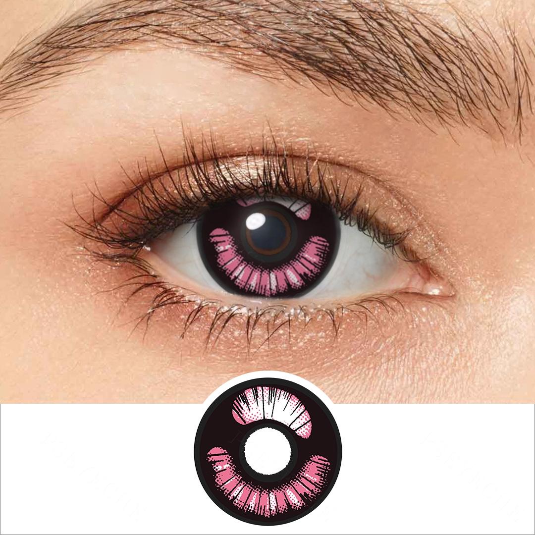 

Контактные линзы Kokomi для косплея Фиолетовая галактика Контакты Розовые аниме Контакты Красное пламя Crack CКонтактные линзы Аксессуары для аниме Контактные линзы с узором лепестков 14.2mm