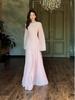 2025 European & American Elegant Solid Color Waist-Hugging Two-Piece Set