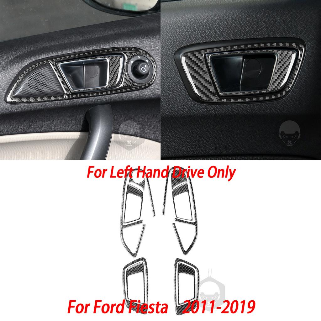Carbon Fiber Side Air Vent Dashboard Center Console Gear Shift Panel Car Interior Accessories Sticker For Ford Fiesta 2011-
