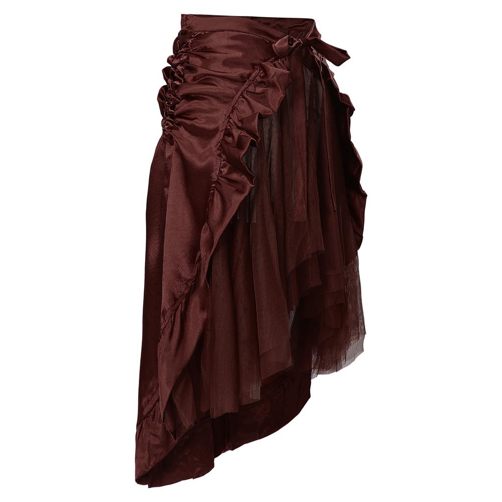 Plus Size Retro Gothic Crop Top Skirt For Women - Dance Skirt - Stylish Half Skirt