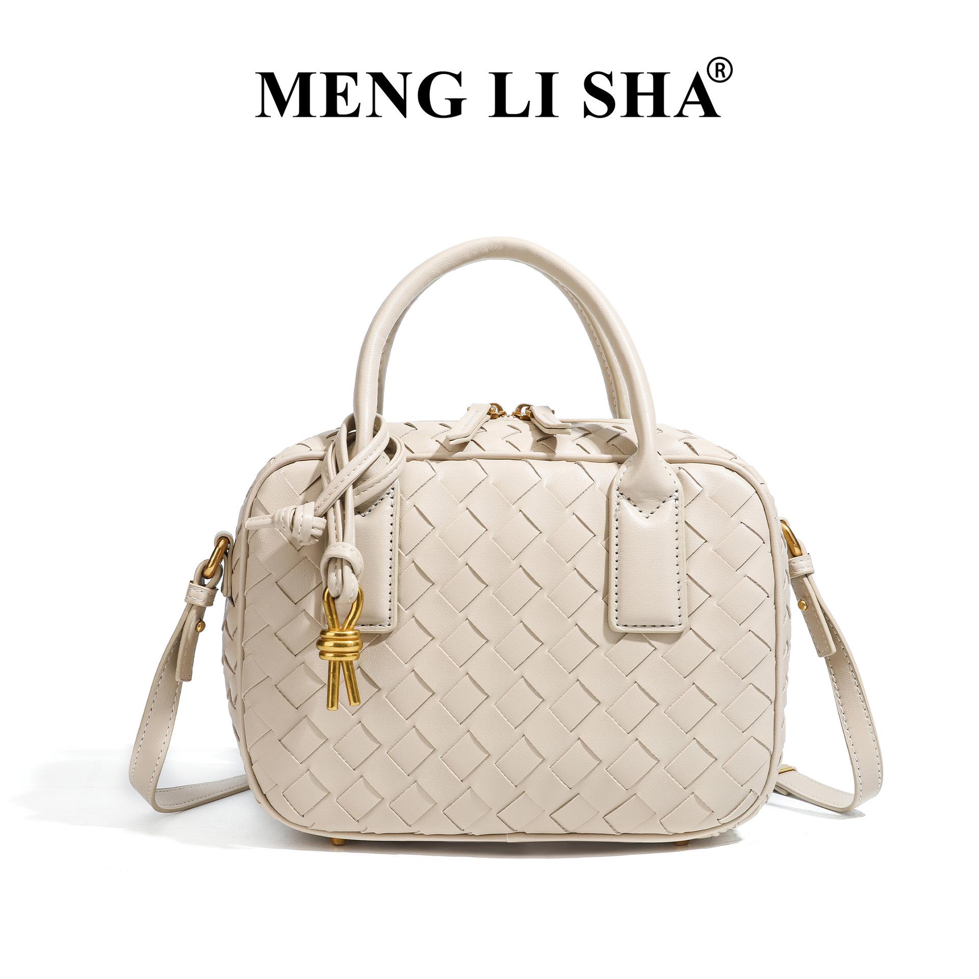 

New Hand Woven Horizontal Square Shoulder Crossbody Small Square Bag for Commuting, Fashionable and Versatile Hand-held Pillow Bag пісочний