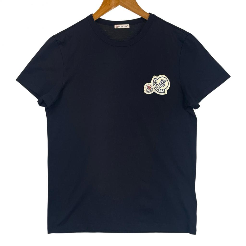 MONCLER S MENS Short sleeve T-shirt Dark Navy Authentic Model C-SCOM-20-2357