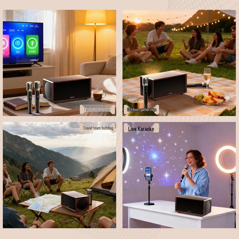 Newsmy KK01 All-in-One Home KTV Karaoke Soundbar System CN Plug (adapter Included)