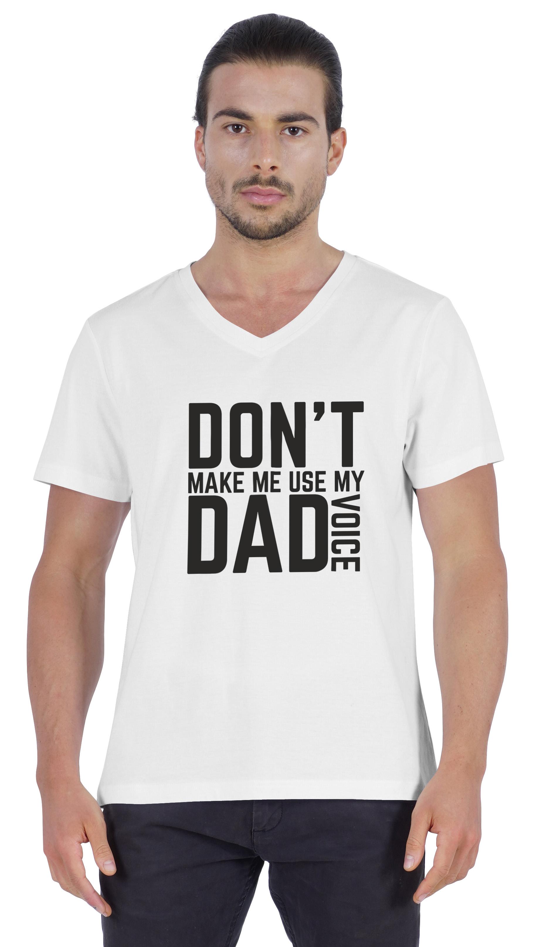 

Чоловіча футболка Inkmeso Letter Printed Don t Make Me Use My Dad Voice For Daddy s Jersey XXL білий