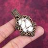 Wild Horse Magnesite Gemstone Pendant Copper Wire Wrapped Handmade Pendant