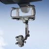 Rear View Glass Phone Holder,Rotatable and Retractable, Universals Mount, Cellphone Car Mount for 4''-7'' Device