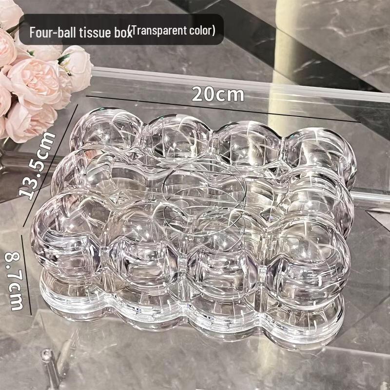 Qiaomeiren Four-Ball Light Luxury Tissue Box Set