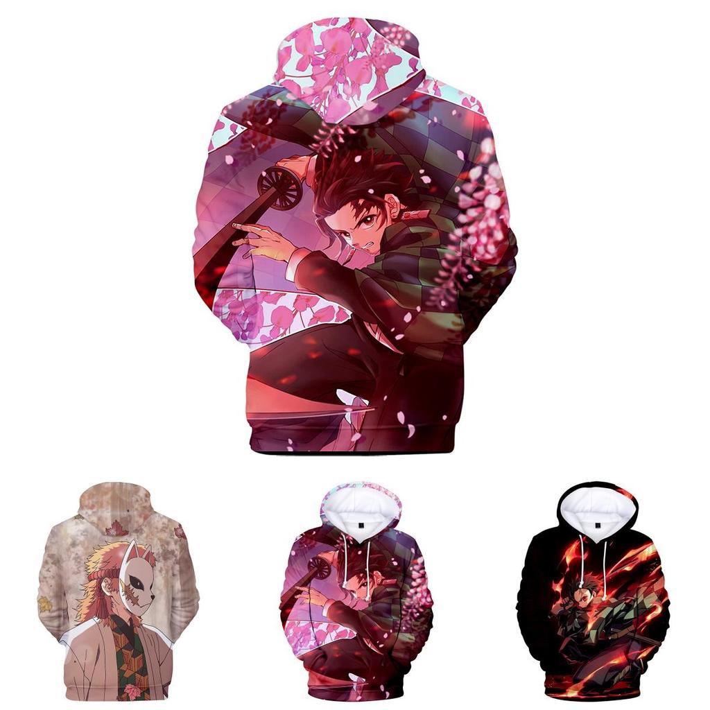 Vibrant Demon Slayer Kimetsu No Yaiba 3d Printed Hoodie Sweatshirt For Casual Wear