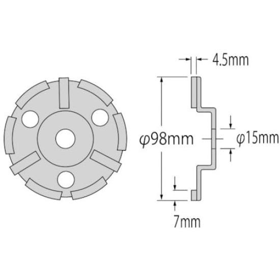 EBI Diamond Cup Wheel Dry Type High Quality Double Cup CD4