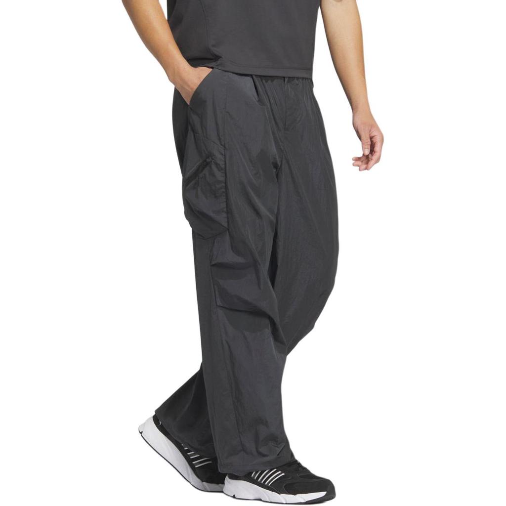 Adidas Future Style Tracksuit Bottoms Water-Resistant Loose Fit Casual Pants Men Bottoms Carbon-Black JN3422