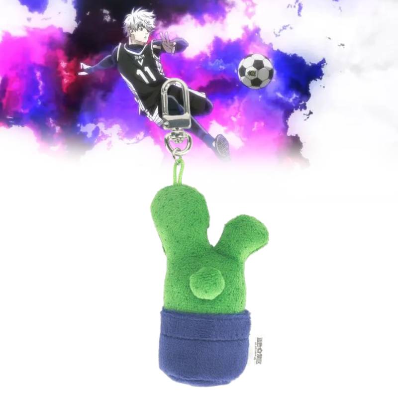 Blue Lock Nagi Seishiro Cactus Plush Pendant Bag Decoration Keychain Toy Gift