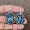 Abalone Shell Gemstone Handmade 925 Sterling Silver Jewelry Earring 2.17" KKG-696