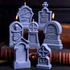3D Multi Style Relief Cross Tombstone Candle Mold DIY Halloween Skull Soap Silicone Molds Plaster Resin Craft Making Home Decor
