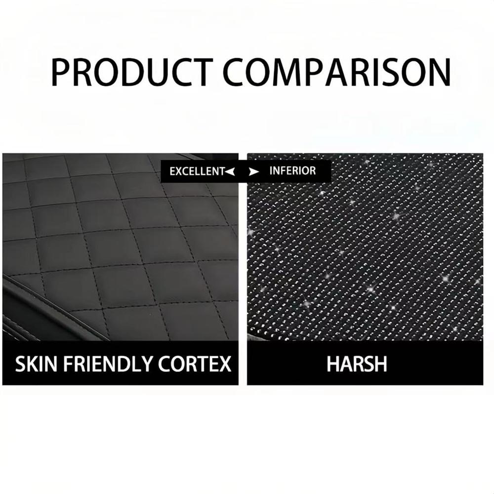 Auto Center Console Pad, Universal Waterproof Armrest Seat Box Cover, Leather Auto Armrest Cover Protector for Most Vehicle(Black)