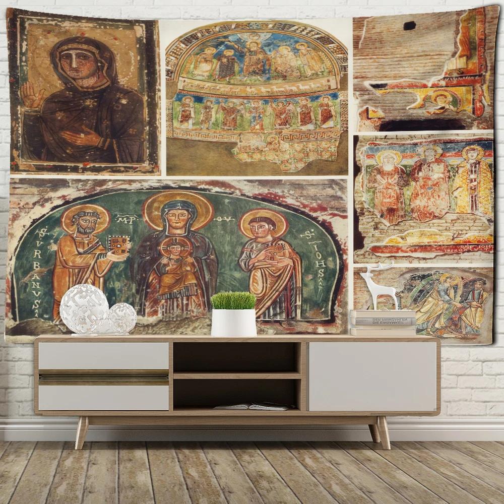 

Imperium Romanum картина гобелен короля Юстиниана династии ретро настенная ткань настенные гобелены в стиле бохо домашний декор настенная художественная роспись макраме 74x94cm(29x37in)