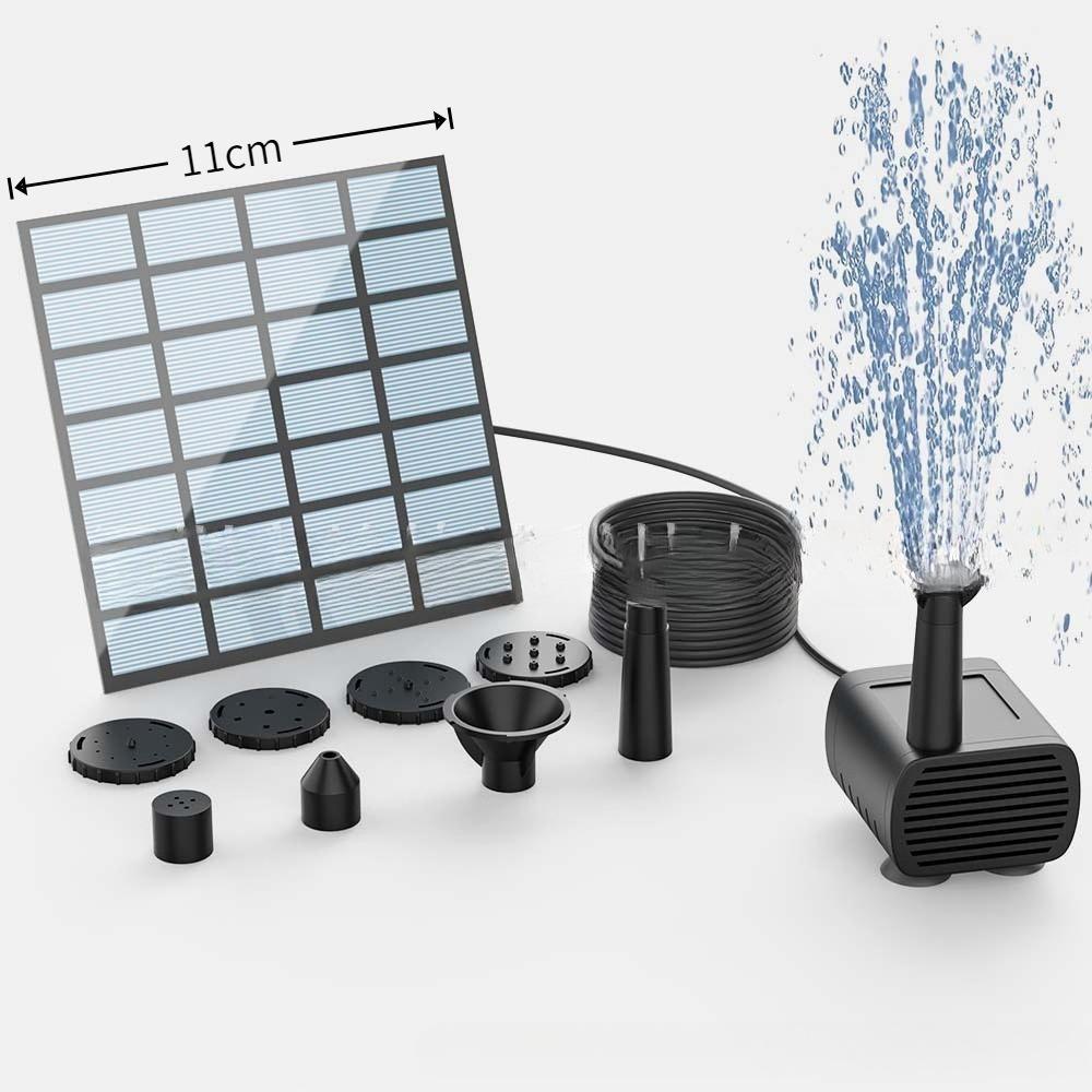 1PC 1.5W/2.5W Solar Fountain Pump for Square Bird Bath Outdoor Pond Garden Water Feature Floating